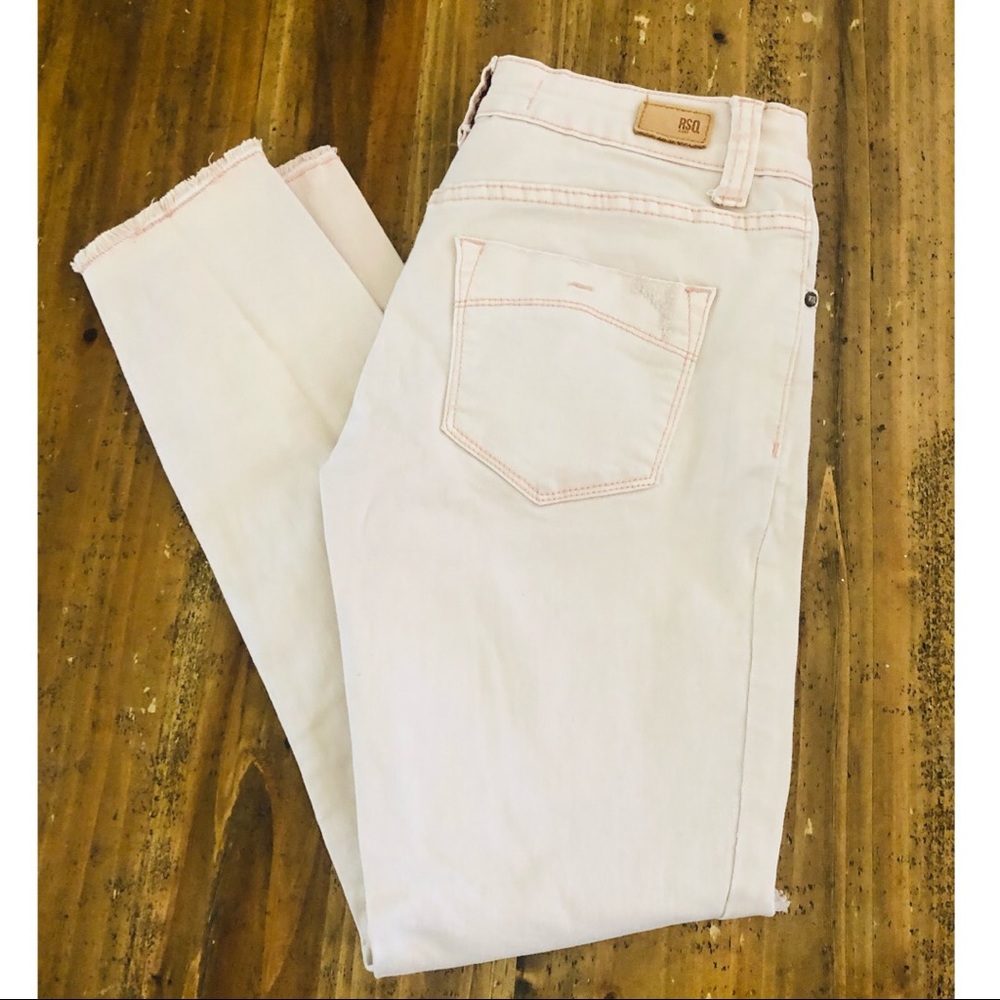 RSQ ankle jeans. light pink. Size 3